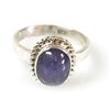 Natural Tanzanite 4.74 grm Oval Ring .925 Sterling Silver