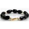 Image 1 : Natural Big Black Spinal and Pearl Beads Bracelet with clasp