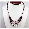 Image 1 : Natural 230.08 ctw Ruby, Sapphire & Pearl Bead Necklace