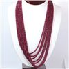 Image 1 : Natural Ruby Necklace 7 Rows Round Cut 785.0 total ctw L-7