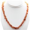 Image 1 : Natural Cornoline Single Row Necklace with clasp