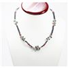 Image 1 : Natural 112.04 ctw Emerald, Ruby & Sapphire Bead Necklace