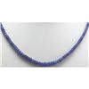 Image 2 : Natural AA Tanzanite Micro Faceted Rondelles Graduated Necklace Gemstone 72.77ctw with brass clasp