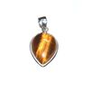 Image 1 : Silver Tiger Eye Pear Shape Pendant 28.00ctw