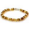 Image 1 : Natural Beer Quarts and Pearl Beads Bracelet with clasp