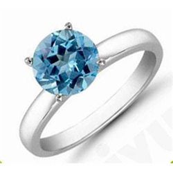 Topaz 5.75 ctw Solitaire Ring 14kt W/Y Gold