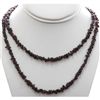 Image 2 : Natural Garnet 34" inches Single Row Necklace no clasp