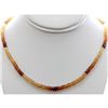 Image 1 : Natural Rainbow Beer Quarts Single Row Necklace 93ctw approx with clasp