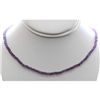 Image 3 : Natural Amethyst Single Row Necklace with clasp