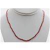 Image 1 : Red Garnet round beads 24.19 ctw Necklace