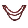 Image 2 : Natural Ruby Round Beads Necklace w/brass clasp