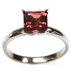 1.75 ctw Princess Cut Tourmaline Ring 14kt White Gold