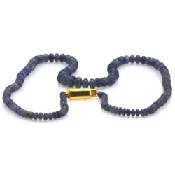 Natural Tanzanite Smooth Faceted Round Gradual Beads Necklace Gemstone 86.20ctw with brass clasp