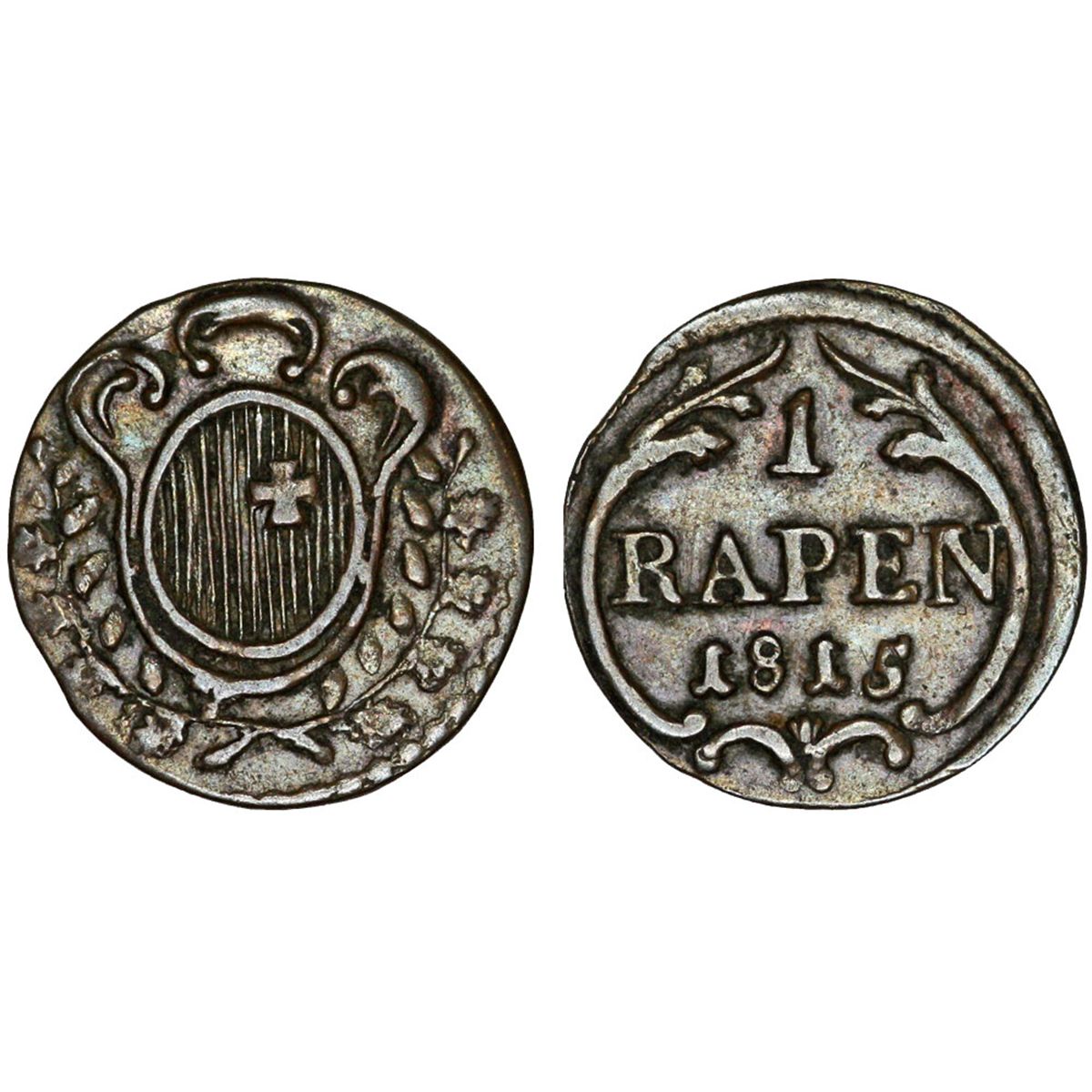 Switzerland Schwyz Canton Ae 1 Rappen 1815 Choice Xf