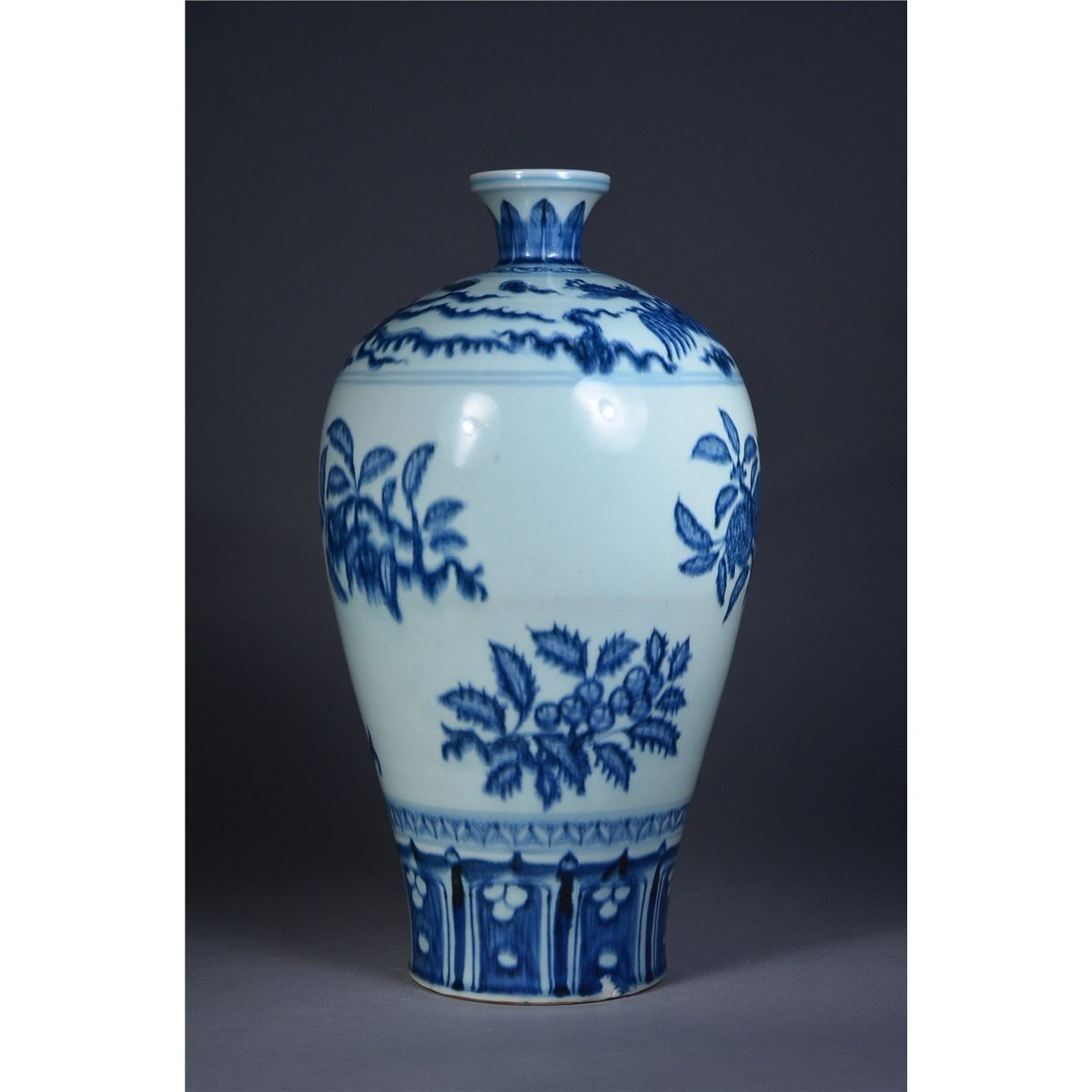 Blue & White Ming Xuande/Yongle Meiping Vase