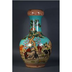 19th/20th C. Qing Famille Rose Vase Dayazhai