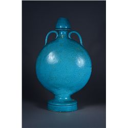Asian Porcelain Turquoise Flask 19th Century