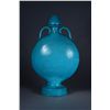 Image 1 : Asian Porcelain Turquoise Flask 19th Century