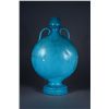 Image 2 : Asian Porcelain Turquoise Flask 19th Century