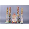 Image 1 : 5 PC Candle Holder Incense Porcelain