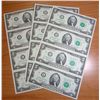 Image 1 : 3 uncut sheets of 4 2003 $2 FRN