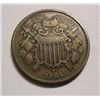 Image 1 : 1864 TWO CENT SMALL MOTTO VF-XF RARE