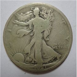 1921 Walker half $  VG
