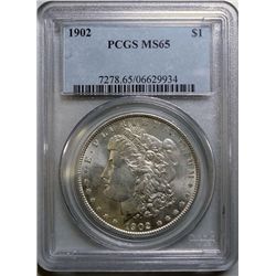 1902 MORGAN DOLLAR PCGS MS-65