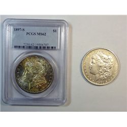 1897S    Morgan $ NGC62 lite toning