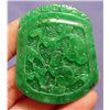 Image 1 : Handcarved Green Jade Pendant depicting a monkey