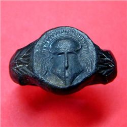 BRONZE ROMAN RING approx size 8.75 mwf2090