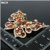 Image 2 : STUNNING Topaz and Citrine Butterfly Brooch Pin adorned