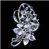 Image 2 : Swarovski Crystal and Pearl Knot Pendant Brooch Pin