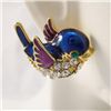 Image 2 : Adorable Swarovski Crystal Bluejay Earrings.