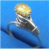 Image 2 : CHARMING VINTAGE Art Nouveau Ladys Ring Natural Yello