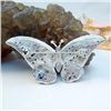 Image 2 : Elegant Green and Blue Swarovski Crystal Butterfly Broo