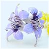 Image 1 : Stunning Swarovski Crystal and Enamel Lily Flower Bangl