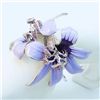Image 2 : Stunning Swarovski Crystal and Enamel Lily Flower Bangl