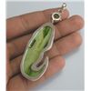 Image 2 : Unique Hand carved Cow bone Mermaid & Peridot Blue Pear