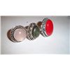 Image 1 : 3 CUSTOM MADE STERLING SILVER GEMSTONE LADIES RINGS, 40 GRAMS