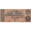 Image 1 : 1864 $5 CSA CONFEDERATE CIVIL WAR CURRENCY