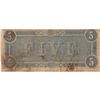 Image 2 : 1864 $5 CSA CONFEDERATE CIVIL WAR CURRENCY