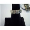 Image 1 : 1 Ct. Two Row Diamond Band W/Diamonds Also Inset On Side of Band, 7.4 Grams 14K Gold