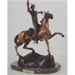 "Soldier On Horse" Bronze Sculpture - Kauba