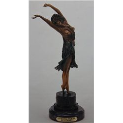 "Swaying Dancer" Bronze Sculpture - Colinet