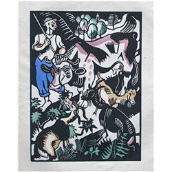 Seewald "Der Hirte" Original Woodcut
