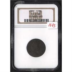 1793 Half Cent NGC Fair 2