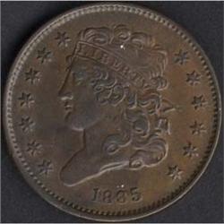 1835 Half Cent EF45
