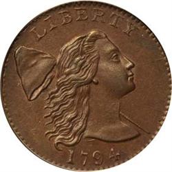 1794 Large Cent PCGS AU58