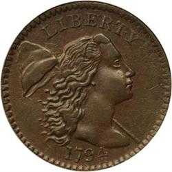 1794 Large Cent PCGS AU58